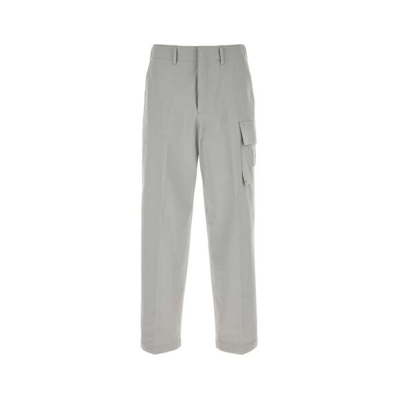 Fendi Men Light Grey Stretch Cotton Cargo Pant